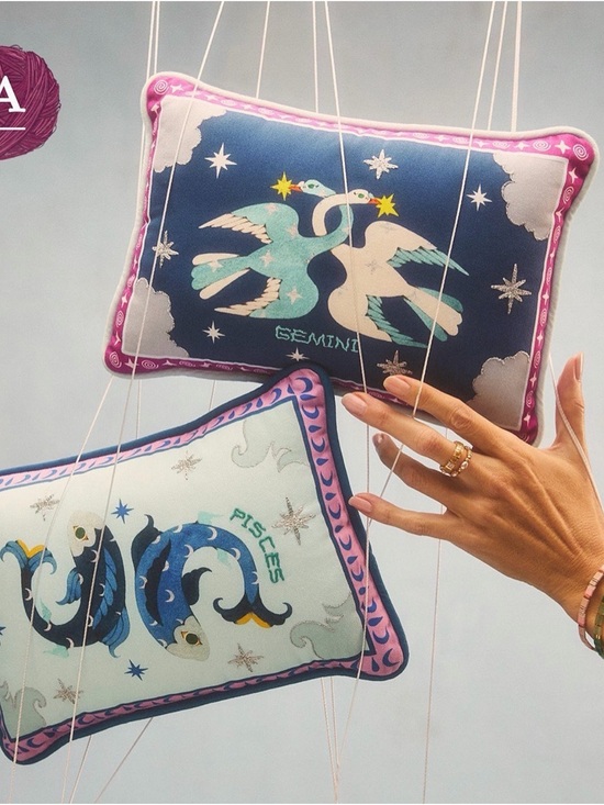 Anthropologie Other - Anthropologie Stargazer Mini Zodiac Sign Pillow - Pisces